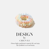 ins风超仙渐变花边毛巾圈清新少女扎头发绳韩式 肠圈甜美马尾皮筋