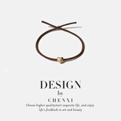 韩版 ins风简约合金属情侣小皮套爱心小巧百搭小清新扎马尾发饰女