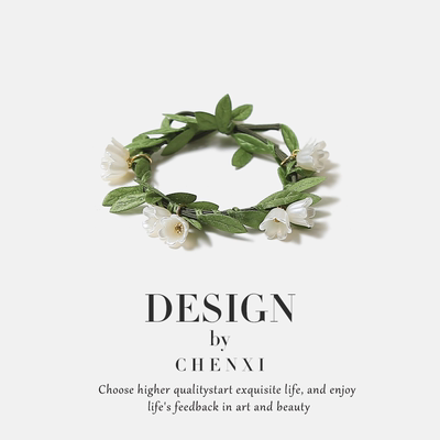 森系发绳铃兰花草莓甜美发饰