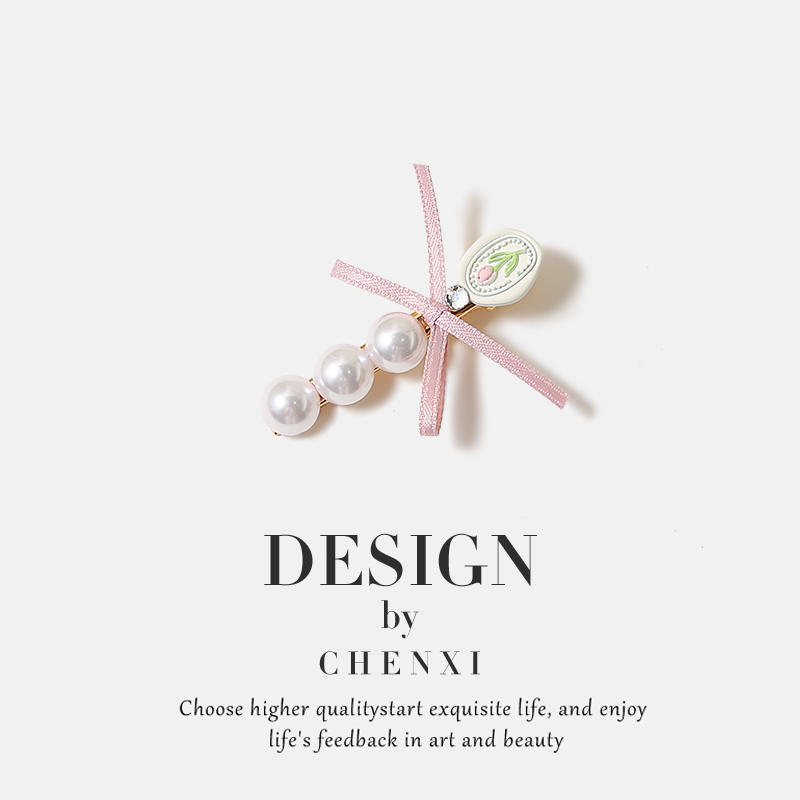 超仙郁金香发夹少女前额刘海夹新款简约百搭侧边夹个性温柔风头饰