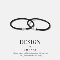Korean high-elasticity simple metal retro basic hair tie for boyfriend small rubber band women's hair tie high ponytail hair accessory thumbnail 5