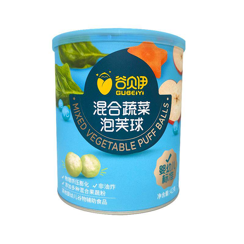 谷贝伊儿童零食奶酪泡芙条鳕鱼混合蔬菜泡芙球婴幼儿宝宝磨牙溶豆