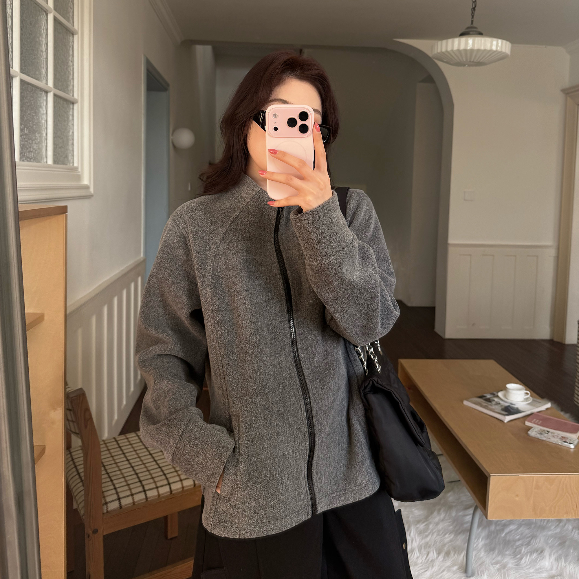 NAZ那子大码冬季加厚糯米绒显瘦保暖胖mm复古减龄立领拉链外套女,女装/女士精品,短外套,淘宝优惠券,粉丝福利购,淘宝优惠卷