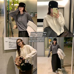 胖mm洋气上衣 全羊毛软糯甜美木耳花边连帽针织衫 NAZ那子大码 冬季