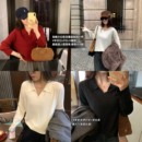 POLO领针织衫 48支亲肤绒显瘦上衣胖mm气质时尚 秋冬2 NAZ那子大码