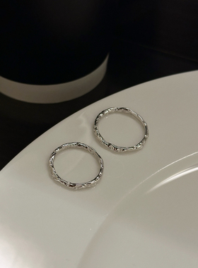 小众设计感精致925纯银糖纸戒指轻奢食指戒素圈 s49030