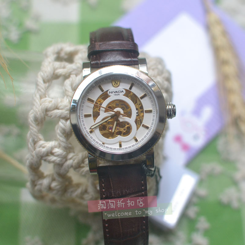 尼维达手表休闲商务自动机械真皮男复古gm6025 gm6102 gm8022