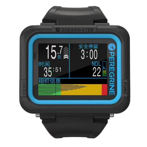 Shearwater peregrine潜水电脑表空气仪表彩色大表盘潜水表