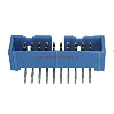 TE泰科PCB针座AMP-LATCH连接器2.54MM节距2排20路直角2-1761605-7
