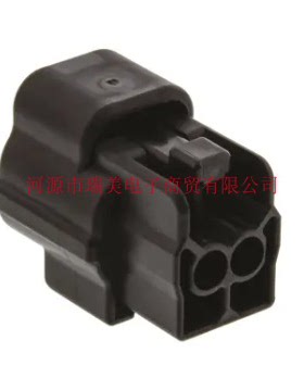 TE泰科Econoseal J Mk II+汽车连接器2路黑色公外壳174352-2