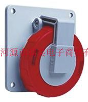 ABB连接器CMA插座IP67红色3P+E工业电源16A380V面板安装316RAU6W