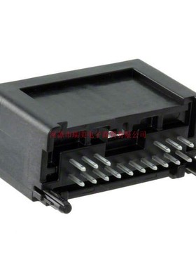 Molex莫仕Mini50汽车连接器2行16路通孔黑色公PCB管座34825-0160