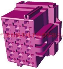 TE泰科AMP MCP 2.8汽车连接器3行15路紫色母外壳5-968973-1