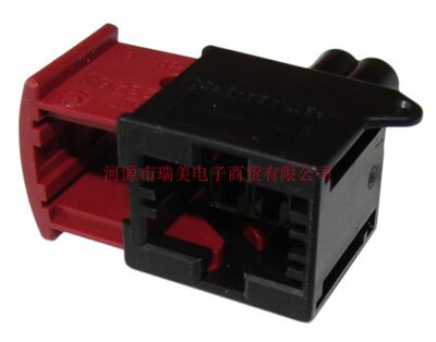 TE泰科电子2路直插式安装汽车连接器黑色母外壳1-967239-1