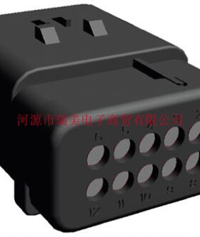 TE汽车连接器AMPSEAL16夹安装2行12路灰色公外壳776438-2