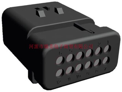 TE汽车连接器AMPSEAL16夹安装2行12路灰色公外壳776438-2