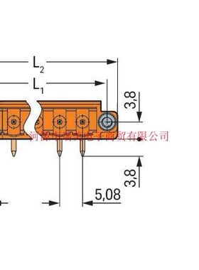 THT针型插座弯角5.08MM间距7路橙色231-537/108-000电子元件Wago