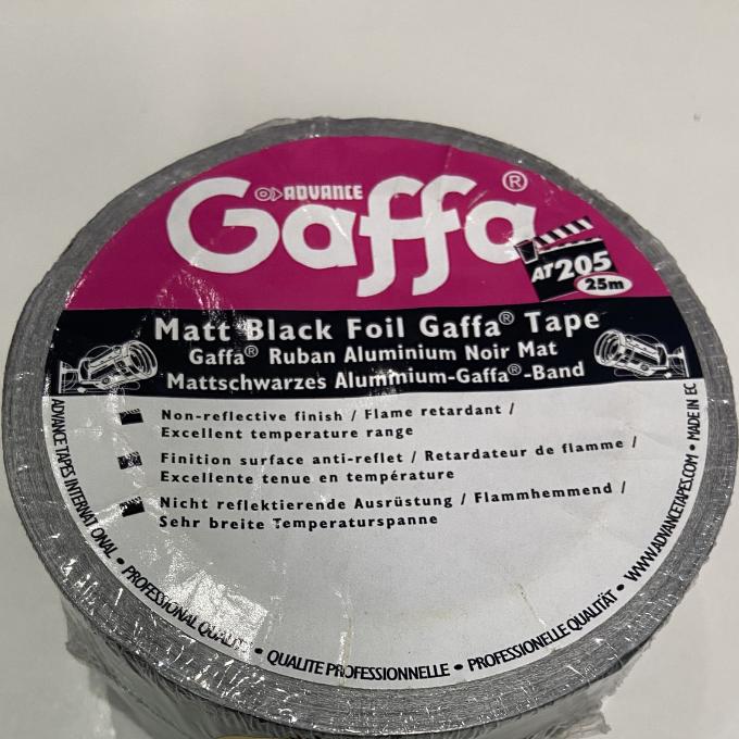 Advance Gaffa亚光黑色AT205 BLACK 25M X 50MM铝箔胶带2576370