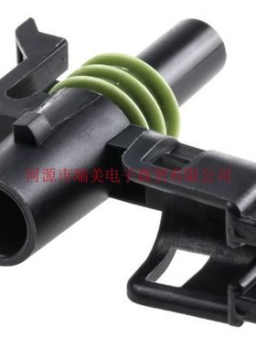 Delphi德尔福Weather-Pack电缆安装汽车连接器1路黑色母12015791