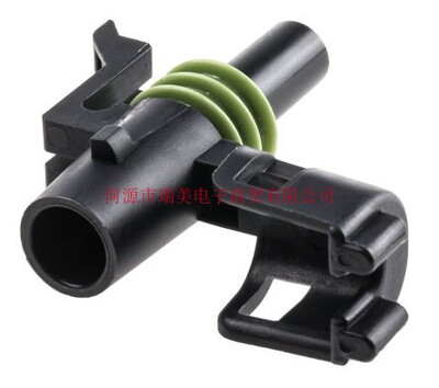 Delphi德尔福Weather-Pack电缆安装汽车连接器1路黑色母12015791