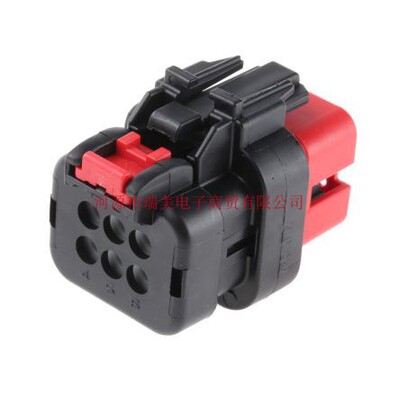 TE汽车连接器AMPSEAL16电缆安装2行6路红色母外壳776531-1