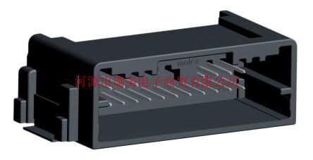 Molex莫仕Mini50汽车连接器2行20路表面贴片黑色公管座34897-8200