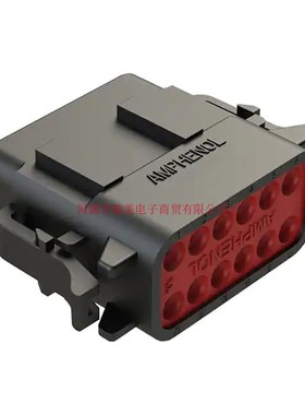 Amphenol安费诺ATM汽车连接器插头2行12路电缆安装黑色ATM06-12SB