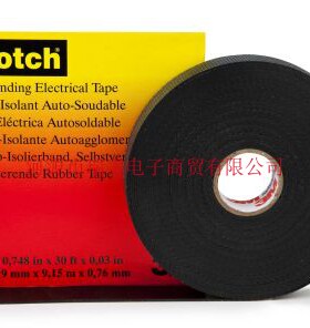 3M自融性胶带+90°C 19mm0.76mm9m黑色EPDM衬底SCOTCH 23 9.15X19