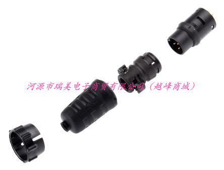 Switchcraft连接器EN3电缆安装6路公芯插头EN3C6M-RS