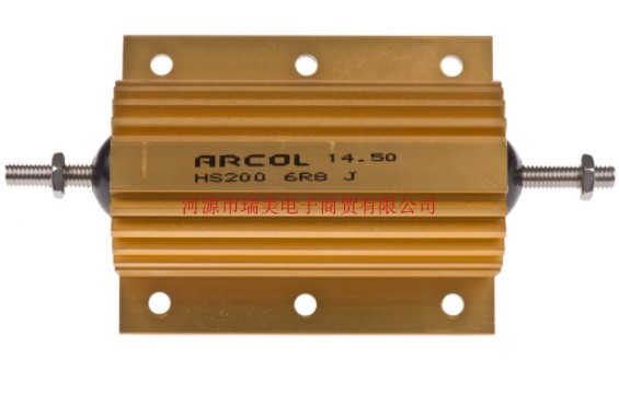 Arcol铝壳电阻6.8Ω电阻值200W额定功率±5%容差HS200 6R8 J