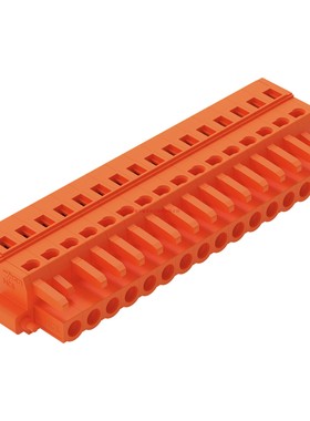 WAGO万可孔型插头5.08MM橙色16极231-316/107-000