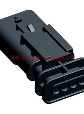 TE泰科MCON1.2汽车连接器4路直插式安装黑色公外壳1-1564559-1