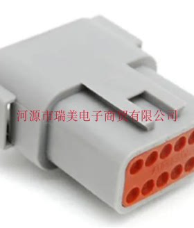 Amphenol安费诺ATM汽车连接器母座2行12路电缆安装灰色ATM04-12PA