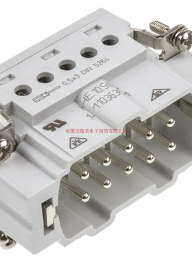 TE泰科电子10P+E公插16A400V连接器HE插件1-1103636-1