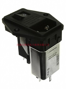 SCHAFFNER夏费纳6A250V保险丝座3脚插座FN389B-6-21