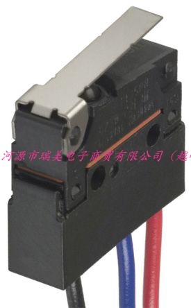 Omron单刀双掷常开常闭摆杆100mA30V直流微动开关D2SW-P01L1M