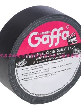Advance聚乙烯PE布AT200黑色50M50MM0.26MM亚光Gaffa胶带239-4587