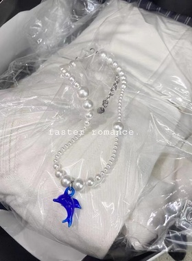 吾小历星河浅夜珍珠项链