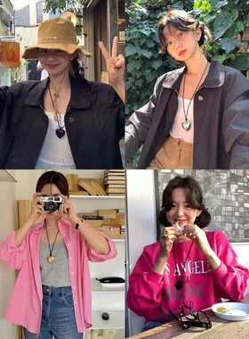 fever同款大爱心吊坠项链