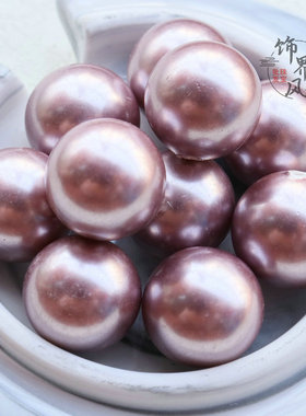 8-16mm半孔紫色贝珠仿珍珠吊坠 粘贴 单颗耳钉坠子饰品diy材料