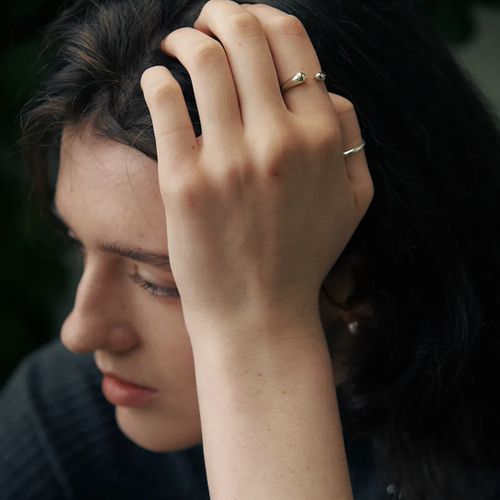 韩国verte开口可调节925银戒指