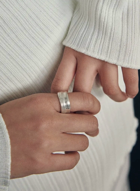 韩国小众品牌代购verte宽版戒指925银指环 小红书博主angkm推荐