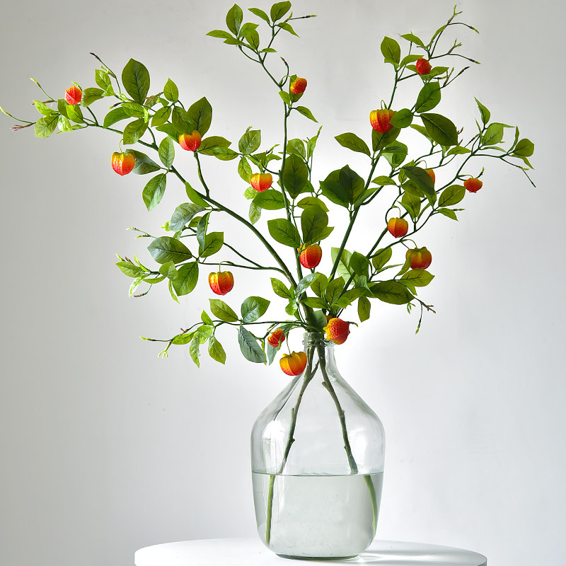 仿真花灯笼果假花室内装饰花客厅摆件落地摆设干花塑料花植物绿植