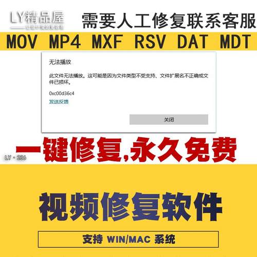 视频MP4修复损坏EV录屏MDT/DAT佳能索尼RSV断电视频损坏数据恢复