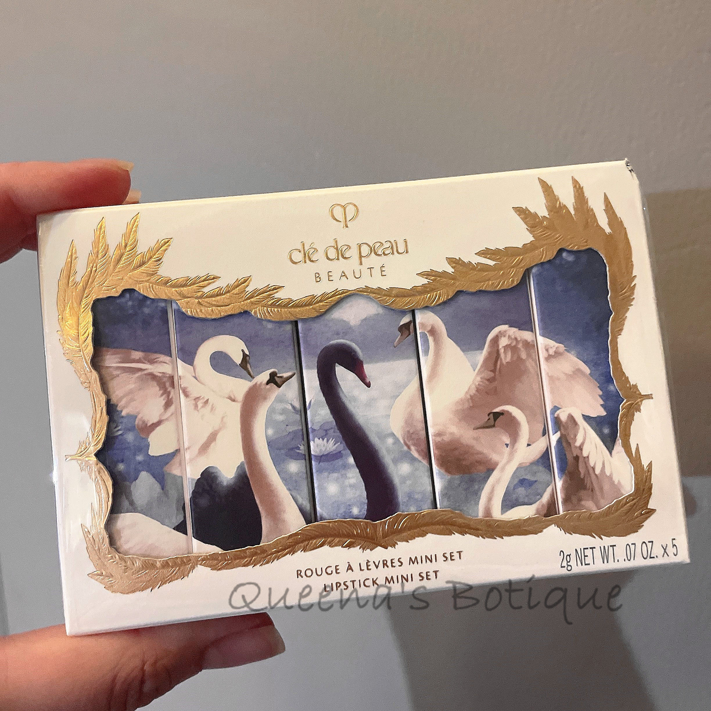 品牌内购 包邮cpb肌肤之钥天鹅湖迷你唇膏套装5只装限量口红 显白