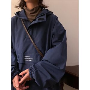 V1450-P53 美式复古机能冲锋衣外套男士宽松潮牌日系高街工装夹克图片