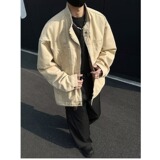 JX3558-P95春季新款复古重磅水洗哈灵顿外套立领设计感休闲夹克，男装夹克，星座1608