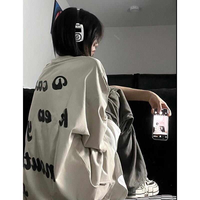 B2191-P43 夏季新款潮牌纯短袖T恤印花发泡字母高街上衣T恤男女图片