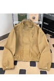 WJS6159-P95新款潮牌纽扣翻领工装夹克宽松百搭拉链外套，男装夹克，星座1608