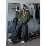 V4275-P65中性假两件外套休闲开衫卫衣新款夹克潮牌连帽衫，男装夹克，星座1608